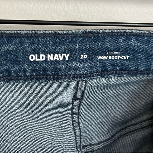 NEW Old Navy Women’s Mid Rise Wow Boot‎ Cut Denim Jeans Medium Wash Blue Size 20 - Picture 5 of 7